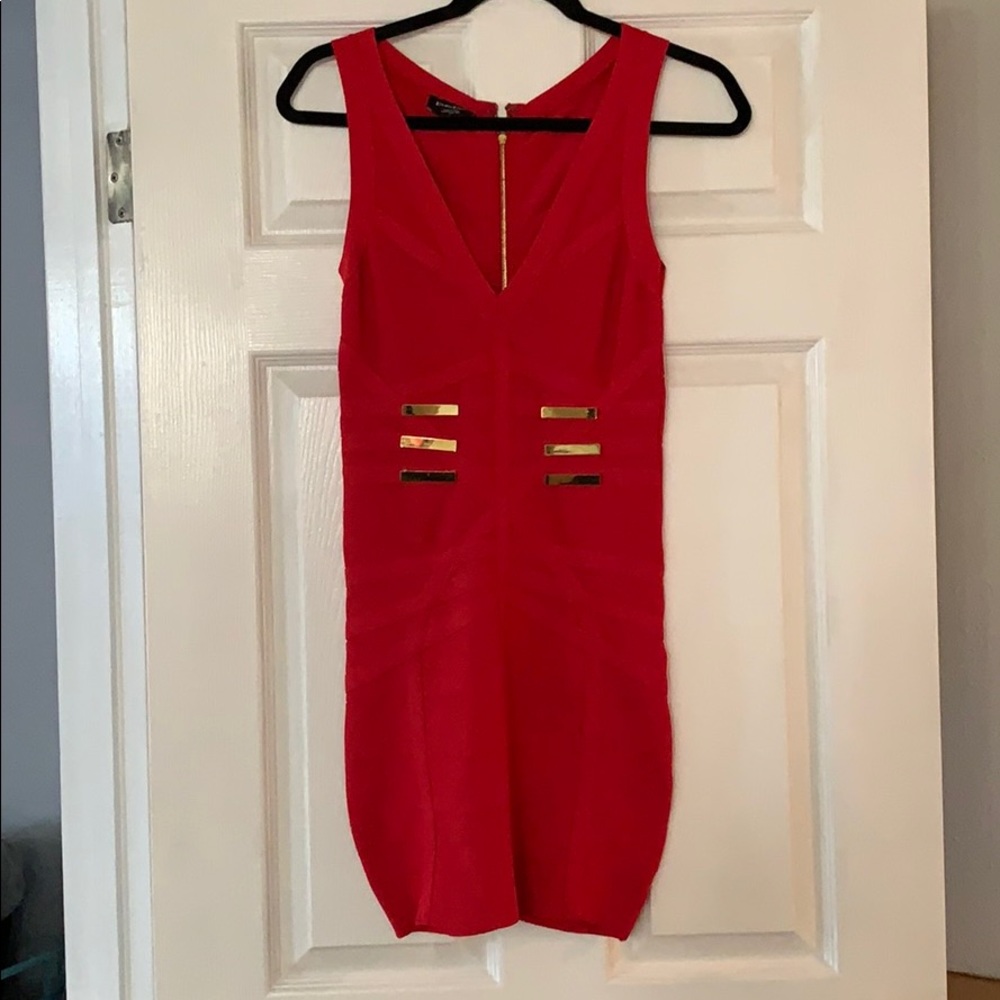 Red bebe dress